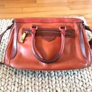 Marc Jacobs ziplocker satchel bag in burnt sienna